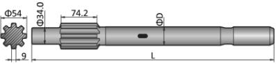 Shank Adapter COP/BBC Atlas Copco COP 1036, COP1038, COP1238