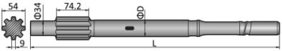 Shank Adapter COP / BBC Atlas Copco COP 1036, COP1038, COP1238