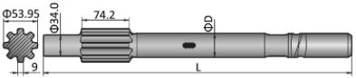 Shank Adapter COP / BBC Atlas Copco COP 1036, COP1038, COP1238