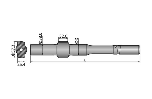 Epiroc BBC51, BBC52, BBC54, BBC120 Shank Adapter