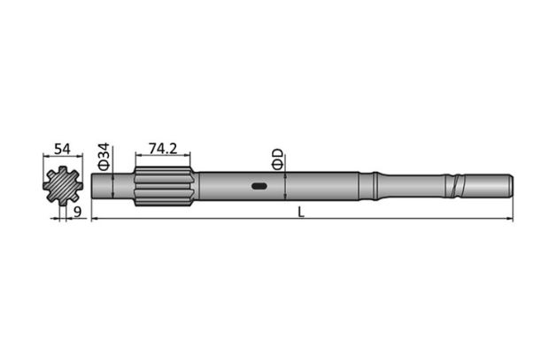Epiroc COP1036, COP1038, COP1238 Shank Adapter