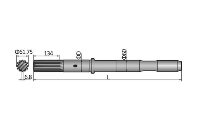 Epiroc COP2160EX, COP2560EX Shank Adapter